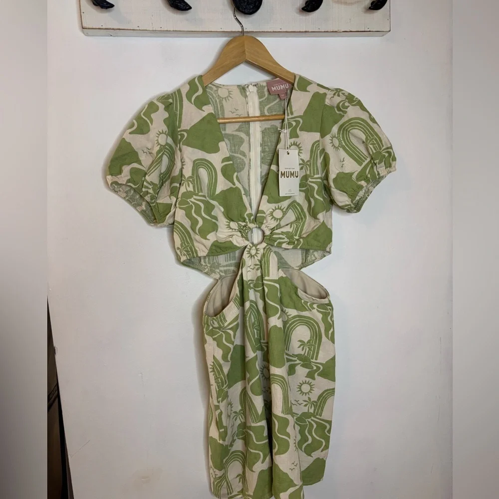 Show Me Your Mumu Jessa Tropical Print Mini Dress - Picture 6 of 10